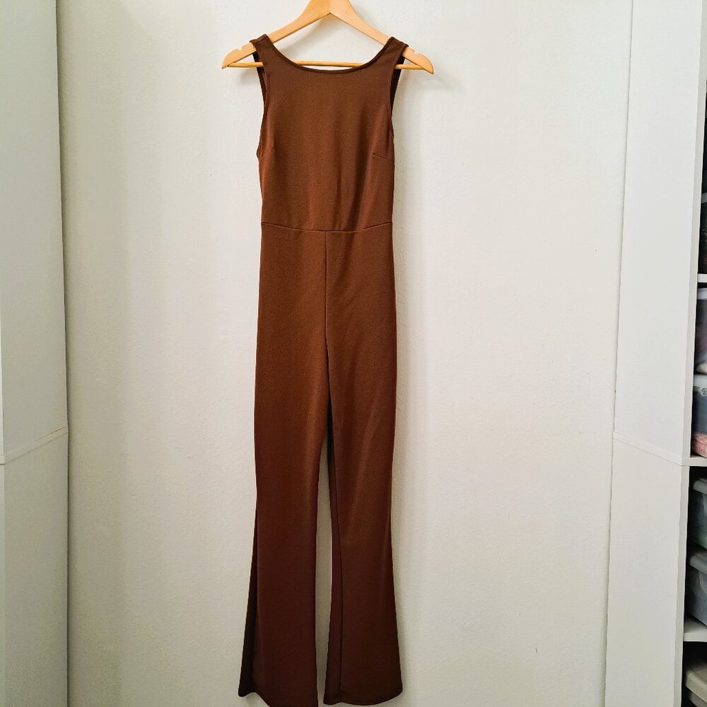 Max+Ash Juniors Jumpsuit Sleeveless Brown Color Size S